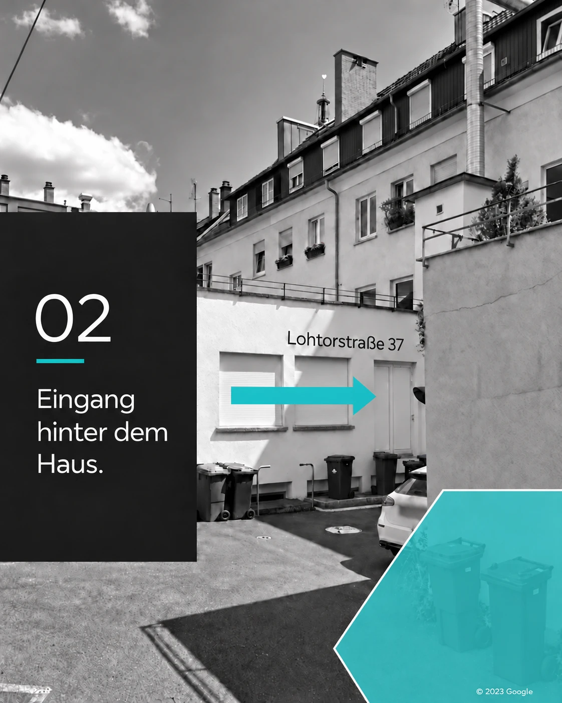 Zugang zur yourZone Lounge in der Lohtorstraße 37 in Heilbronn